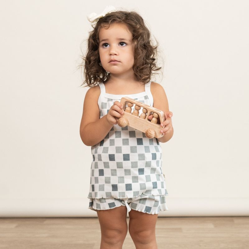 Makemake Organics Organic Spaghetti Top & Short Set - Checkered