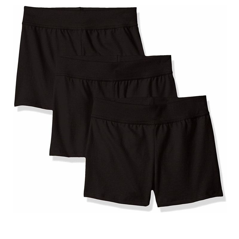 Hanes Girls' Jersey Shorts, 3-Pack