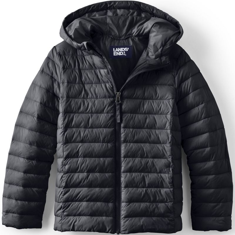جاكيت Lands' End Kids ThermoPlume القابل للطي والمزود بغطاء رأس