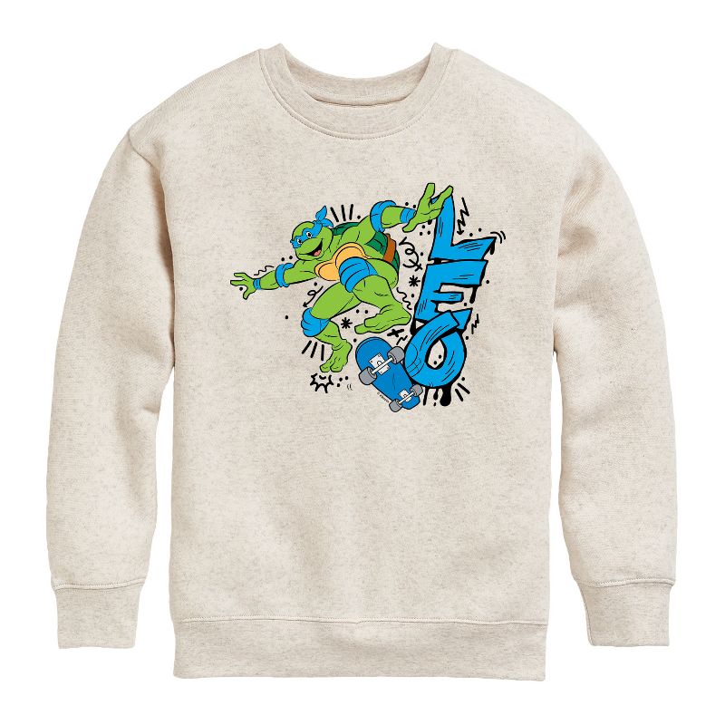 Boys' - Teenage Mutant Ninja Turtles - Leo Graphic Long Sleeve Fleece Sweatshirt