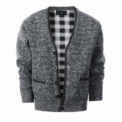 Gioberti Boy's Cardigan Sweater with Soft Brushed Flannel Lining and Pockets