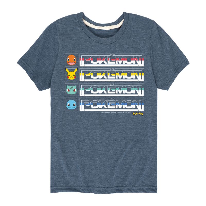 Boys' - Pokémon - Starter Pokémon Logo Short Sleeve Graphic T-Shirt