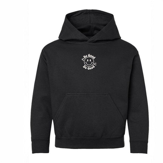 The Juniper Shop Embroidered Be Good Do Good Smiley Face Youth Graphic Hoodie