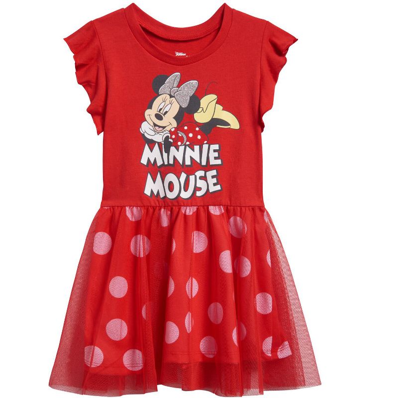 Disney Minnie Mouse Mickey Mouse Rainbow Tulle Dress Toddler to Big Kid