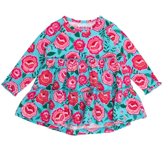 RuffleButts Toddler Girls Knit Ruffle Tiered Tunic