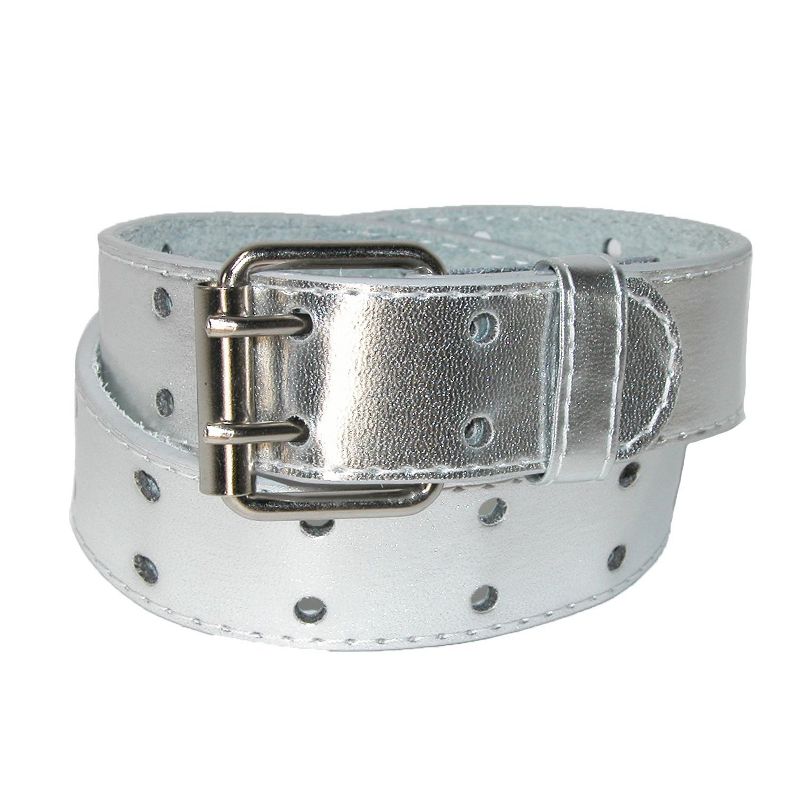 CTM Kids' 1 Inch Wide Leather Two Hole Jean Belt