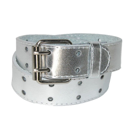 CTM Kids' 1 Inch Wide Leather Two Hole Jean Belt