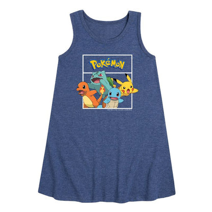 Girls' - Pokémon - Team Pokémon Graphic Sleeveless Aline Dress