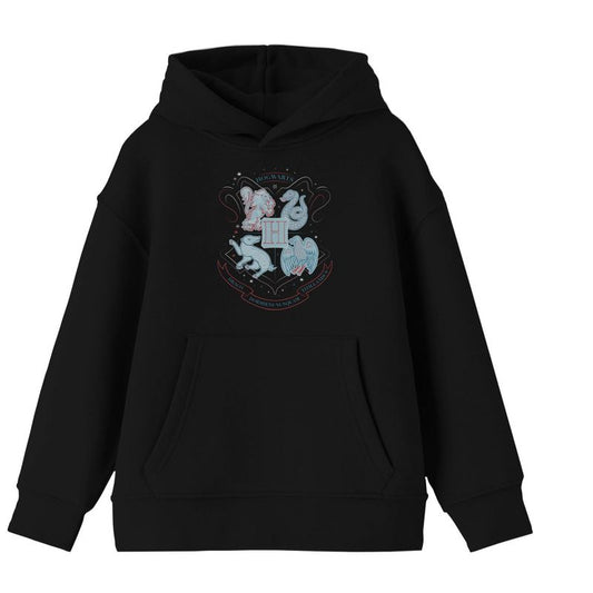 Harry Potter Classic Emblem Youth Black Graphic Hoodie