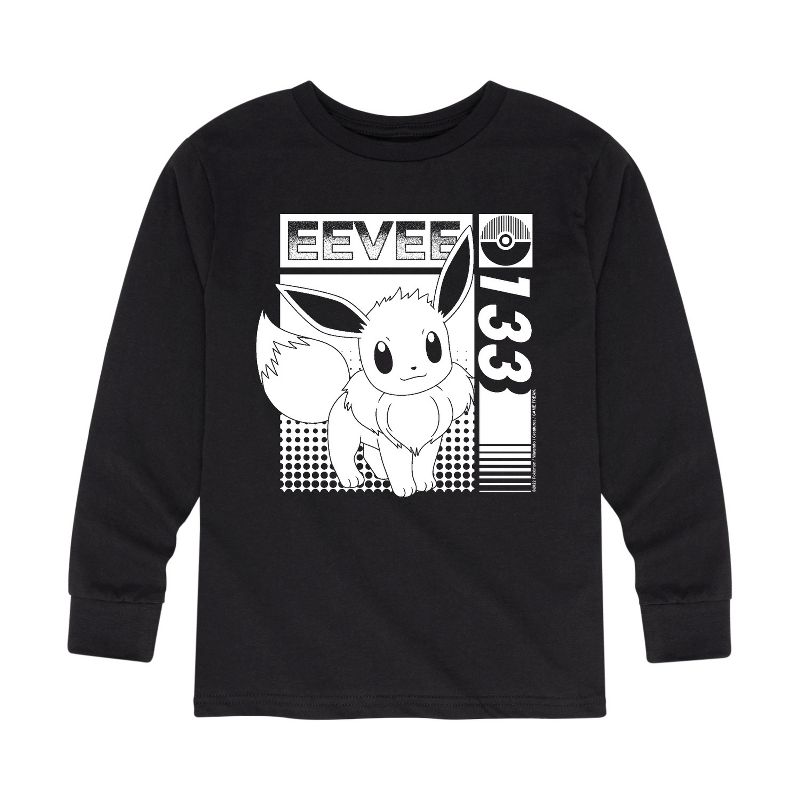 تي شيرت جرافيكي بأكمام طويلة من EEVEE 133 للأولاد - بوكيمون
