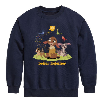 Boys' - Disney - Better Together Valentino Graphic Long Sleeve Fleece Sweatshirt