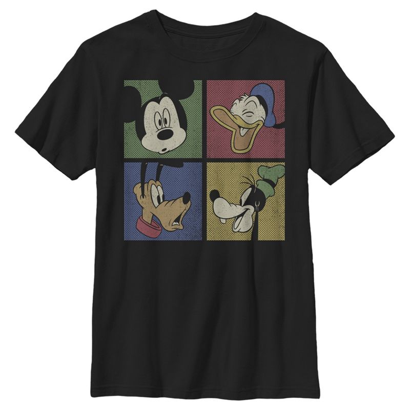 Boy's Disney Mickey Mouse Character Square T-Shirt