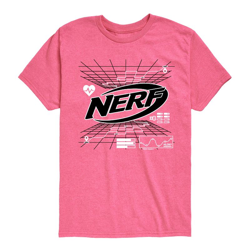 تي شيرت جرافيكي بأكمام قصيرة من نيرف للأولاد - نيرف - خريطة شبكية