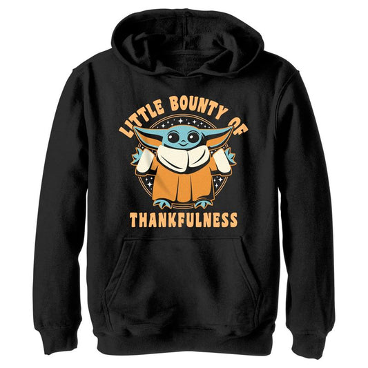 Boy's Star Wars: The Mandalorian Grogu Little Bounty of Thankfulness Pull Over Hoodie
