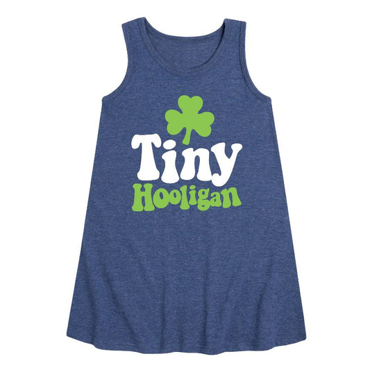 Girls' - Instant Message - St. Patrick's Day Tiny Hooligan Graphic Sleeveless Aline Dress
