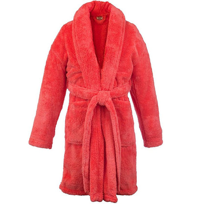 BC BARE COTTON Shawl Robe Microfiber Plush Fleece Bathrobe