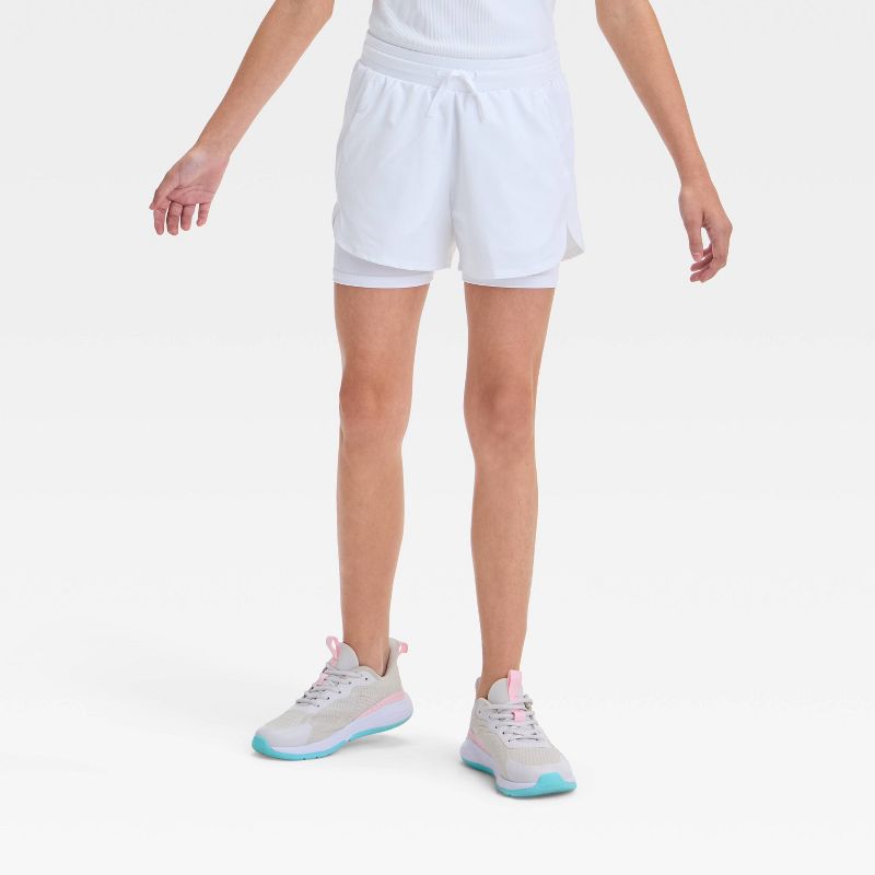 Girls' Active Light 2-in-1 Run Shorts - All In Motion™