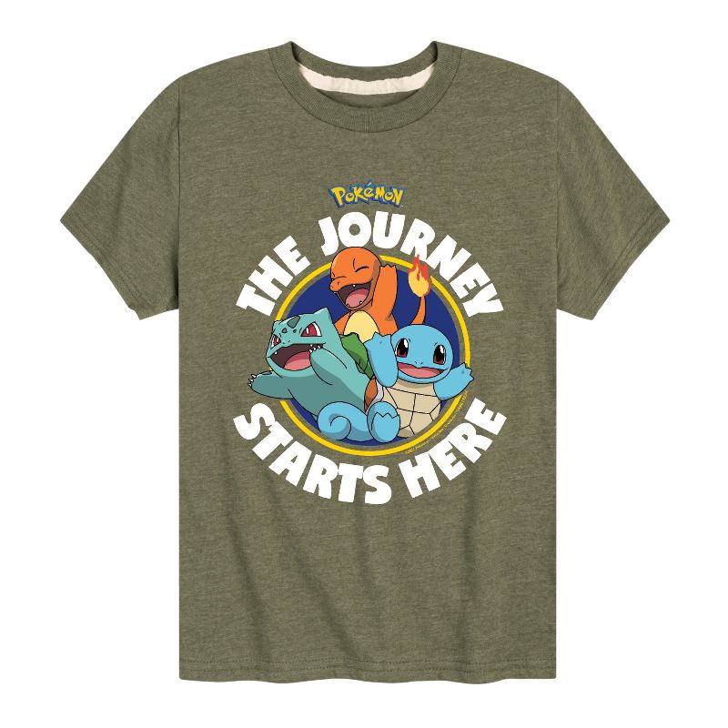 تي شيرت جرافيكي بأكمام قصيرة للأولاد - بوكيمون - رحلة تبدأ من هنا