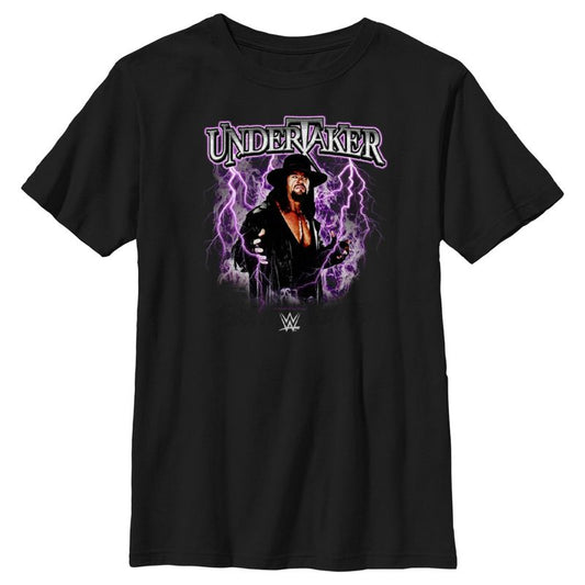 تي شيرت WWE Undertaker Purple Lightning Logo للأولاد