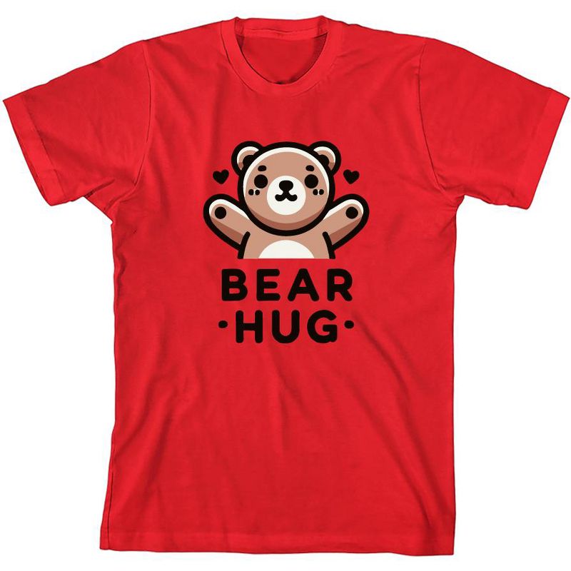 تي شيرت Bear Hug للشباب برقبة دائرية وأكمام قصيرة