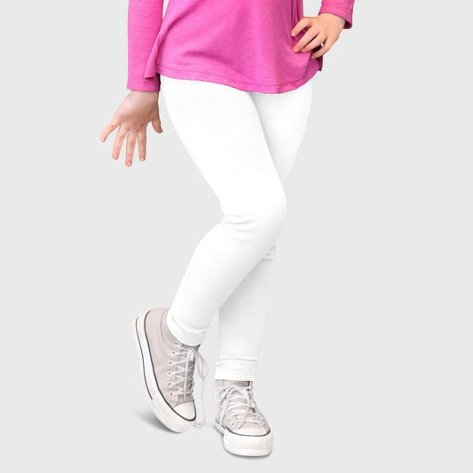 City Threads Girls 100% Cotton Leggings - USA-Made, Soft, Breathable & Sensory Friendly for Kids/Toddlers (Part 2)