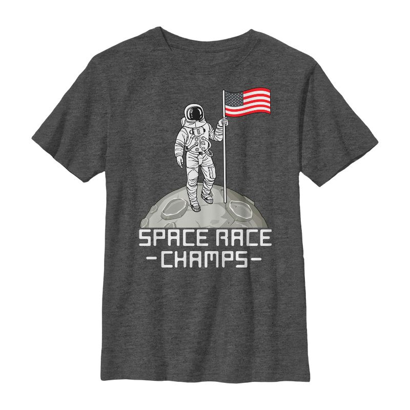 Boy's Lost Gods Fourth of July  Space Race Champs T-Shirt