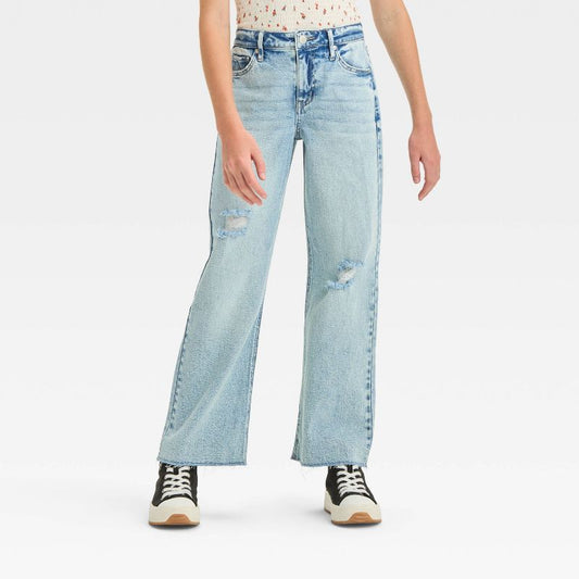 Girls' High-Rise Baggy Jeans - art class™