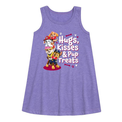 Girls' - Paw Patrol - Hugs Kisses Pup Treats Graphic Sleeveless Aline Dress