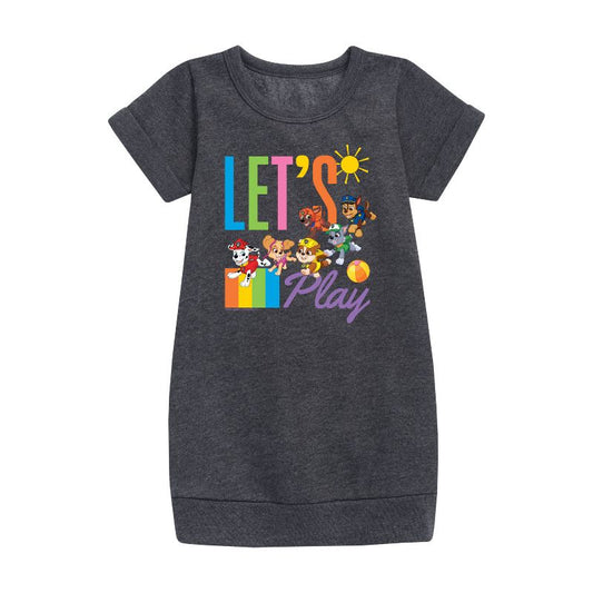 Girls' - Paw Patrol - LETS PLAY Graphic Short Sleeve Fleece Dress