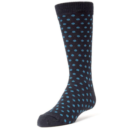 Memoi Polka Dot Cotton Blend Boys Dress Socks