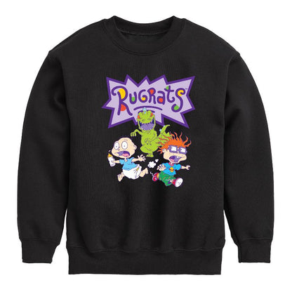 Boys' - Rugrats - The Great Chase Graphic Long Sleeve Fleece Sweatshirt