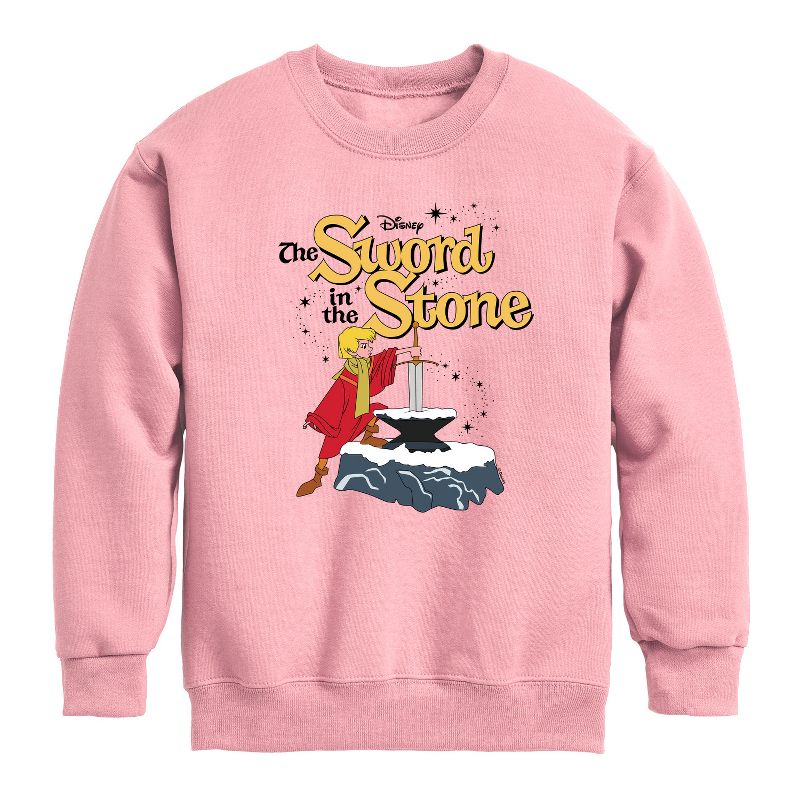 Boys' - Disney - The Sword And The Stone Graphic Long Sleeve Fleece Sweatshirt