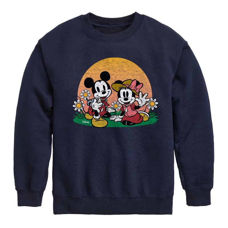 Boys' - Disney - Mickey & Friends Graphic Long Sleeve Fleece Sweatshirt