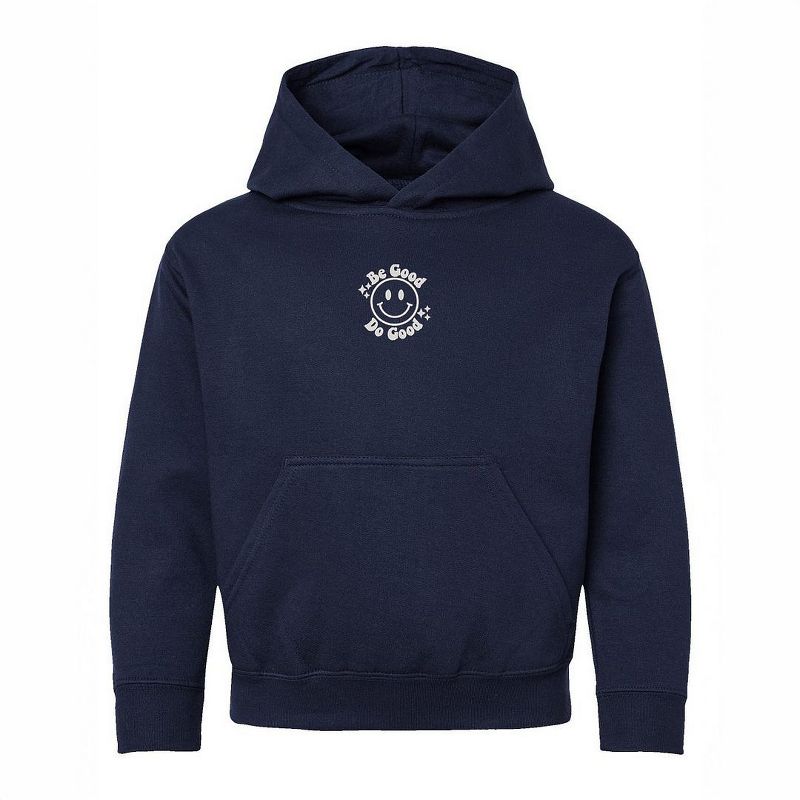 The Juniper Shop Embroidered Be Good Do Good Smiley Face Youth Graphic Hoodie
