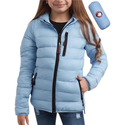 Canada Weather Gear Girls Puffer Jacket - Lightweight Packable Bubble Coat Water Resistant Outerwear Jackets for Girls (7-16)