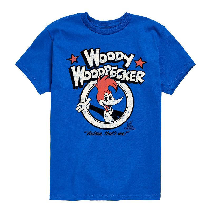 تي شيرت جرافيكي بأكمام قصيرة من Yesiree مطبوع عليه عبارة "هذا أنا" للأولاد - Woody Woodpecker - Yesiree