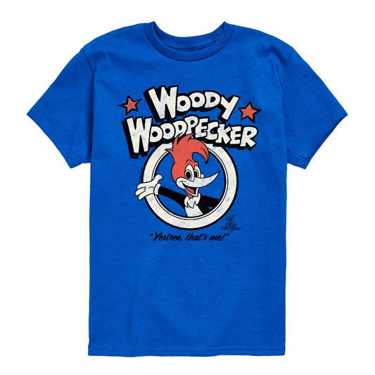 تي شيرت جرافيكي بأكمام قصيرة من Yesiree مطبوع عليه عبارة "هذا أنا" للأولاد - Woody Woodpecker - Yesiree