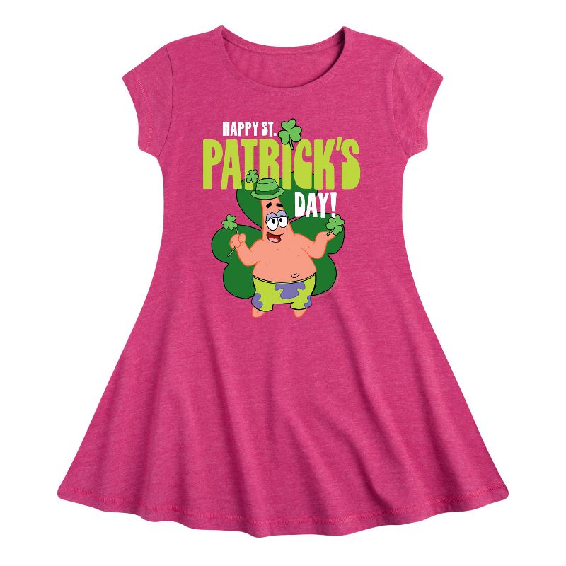 فستان سبونج بوب سكوير بانتس للبنات، بأكمام قصيرة، بتصميم أنيق ومناسب لعيد القديس باتريك