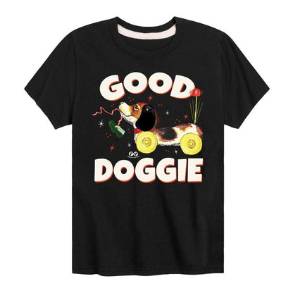 تي شيرت جرافيكي بأكمام قصيرة من فيشر برايس للأولاد، مطبوع عليه صورة كلب داشهند جيد