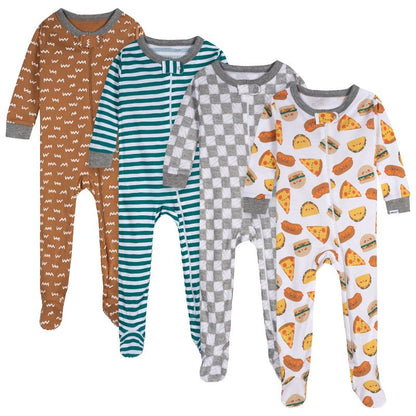 مجموعة ملابس أطفال من ماركة Onesies للأولاد الصغار، مكونة من 4 قطع