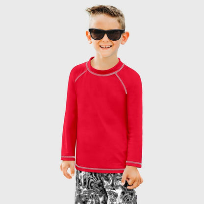 City Threads Boys UPF 50+ Long Sleeve Rashguard - USA-Made