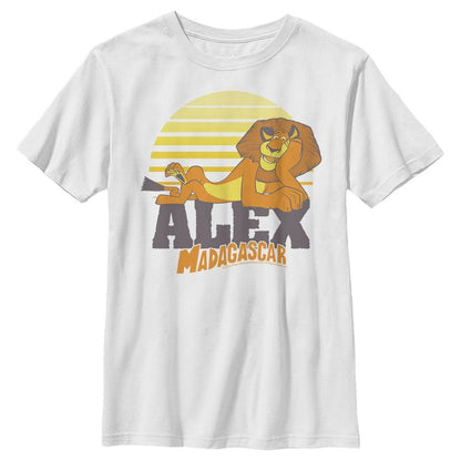 Boy's Madagascar Alex The Lion Character Name T-Shirt