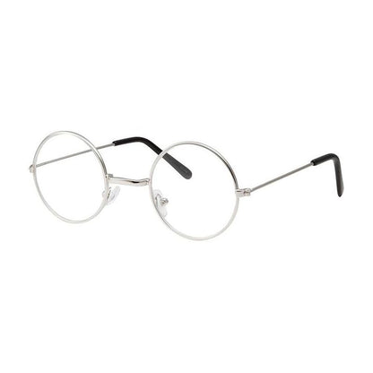 grinderPUNCH Kids Size Non-Prescription Glasses Round Circle Frame Clear Lens Costume (Age 3-10) Black