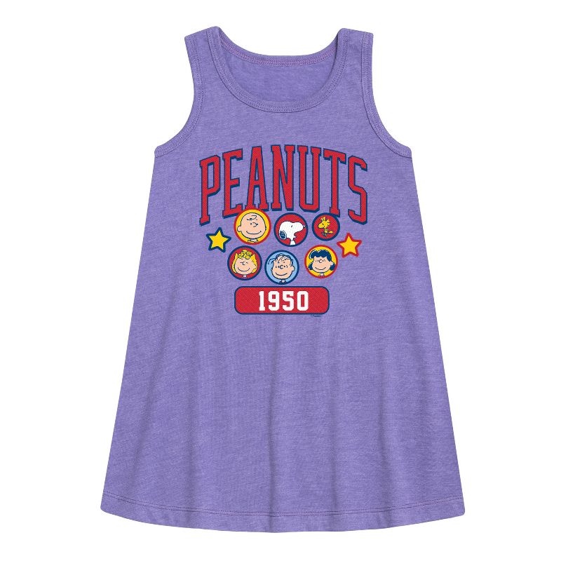 Girls' - Peanuts - Peanuts Crew Athletic Graphic Sleeveless Aline Dress