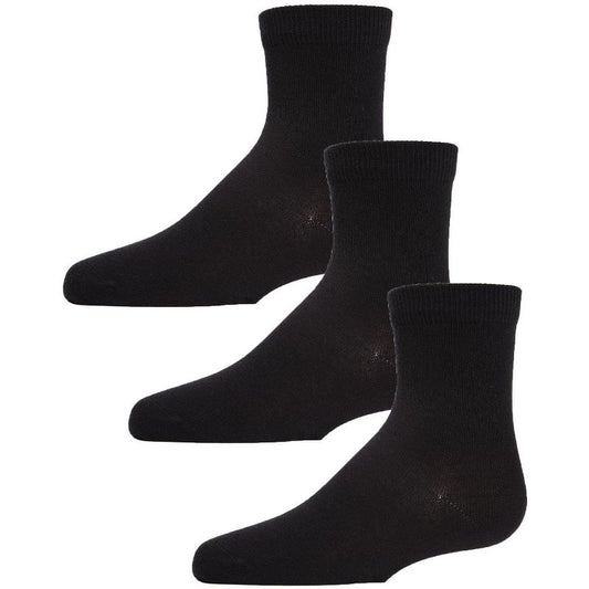 Memoi Kids Cotton Blend Mid-Cut Socks 3-Pack
