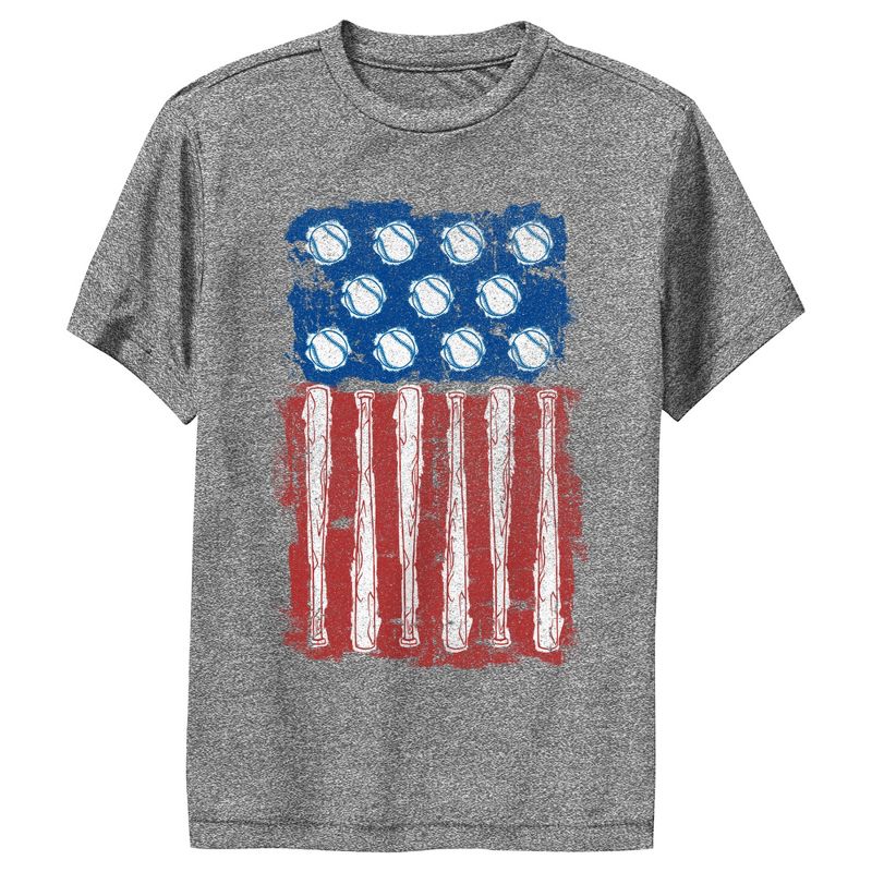 Boy's Lost Gods Baseball American Flag Performance Tee