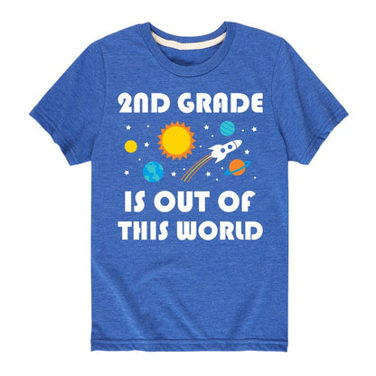 تي شيرت جرافيكي بأكمام قصيرة للصف الثاني من Out Of This World للأولاد - رسالة فورية