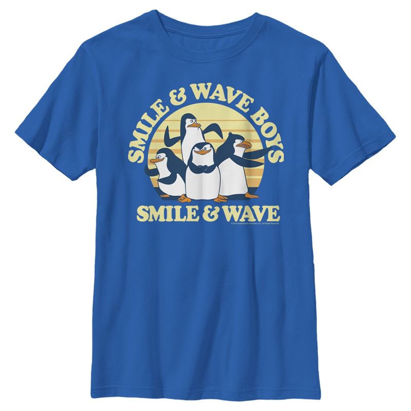Boy's Madagascar Penguins Smile & Wave T-Shirt