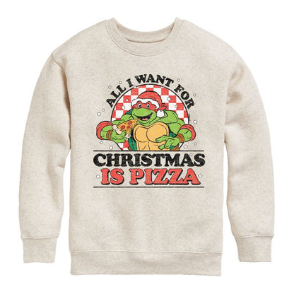 Boys' - Teenage Mutant Ninja Turtles - All I Want For Christmas Graphic Long Sleeve Fleece Sweatshirt