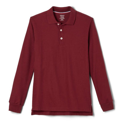 French Toast School Uniform Co-Ed Long Sleeve Pique Polo